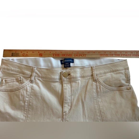Democracy Ab Solution High Rise Wide Leg Ankle Cream Denim Womens Size 24W NWOT. - Picture 8 of 11